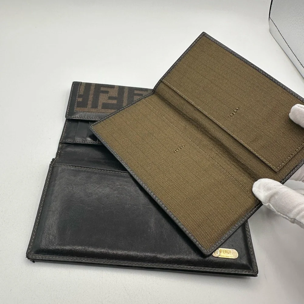 Fendi 2 PC Tri fold with slim bi fold Wallet - Picture 2 of 12